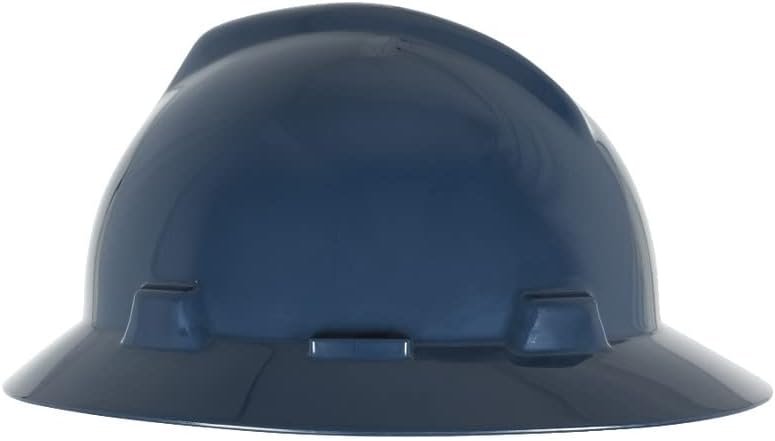 MSA V-Gard full brim hard hat in blue